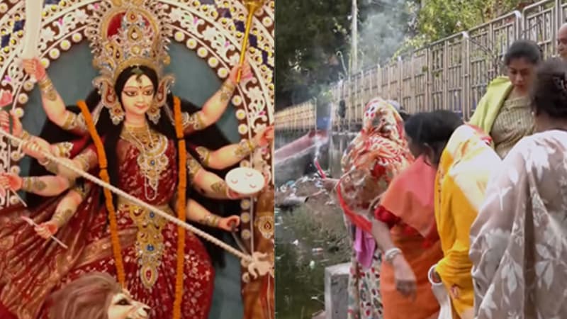 চলছে সপ্তমীর পূজার্চনা