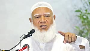 মুখ থাকতে হাত কেন, প্রশ্ন জামায়াত আমিরের ছবিতে মুখ থাকতে হাত কেন, প্রশ্ন জামায়াত আমিরের সংক্রান্ত দৃশ্য