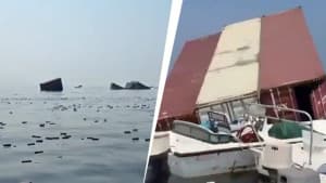 হরমুজ প্রণালীতে আইফোন ও দামি পারফিউম ভেসে বেড়ানোর দাবি, কী ঘটেছে? ছবিতে হরমুজ প্রণালীতে আইফোন ও দামি পারফিউম ভেসে বেড়ানোর দাবি, কী ঘটেছে? সংক্রান্ত দৃশ্য