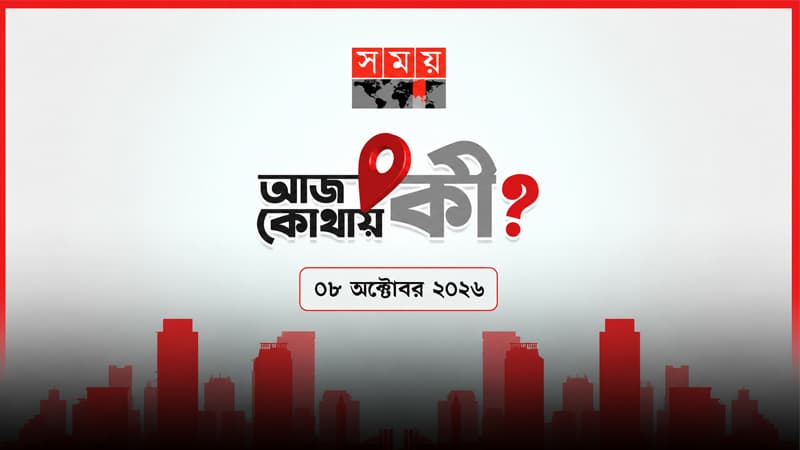 আজ কোথায় কী? (৮ অক্টোবর ২০২৬) আজ কোথায় কী? (৮ অক্টোবর ২০২৬)