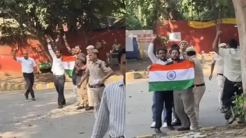 নিষেধাজ্ঞার মধ্যেই যন্তর মন্তরে ঢুকে পড়লেন সিজেপির নেতাকর্মীরা নিষেধাজ্ঞার মধ্যেই যন্তর মন্তরে ঢুকে পড়লেন সিজেপির নেতাকর্মীরা